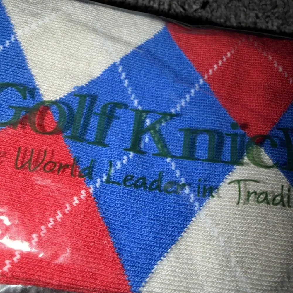 Golf Knickers Colorful Knee High Argyle Cotton Socks For Men Red Gray Blue New
